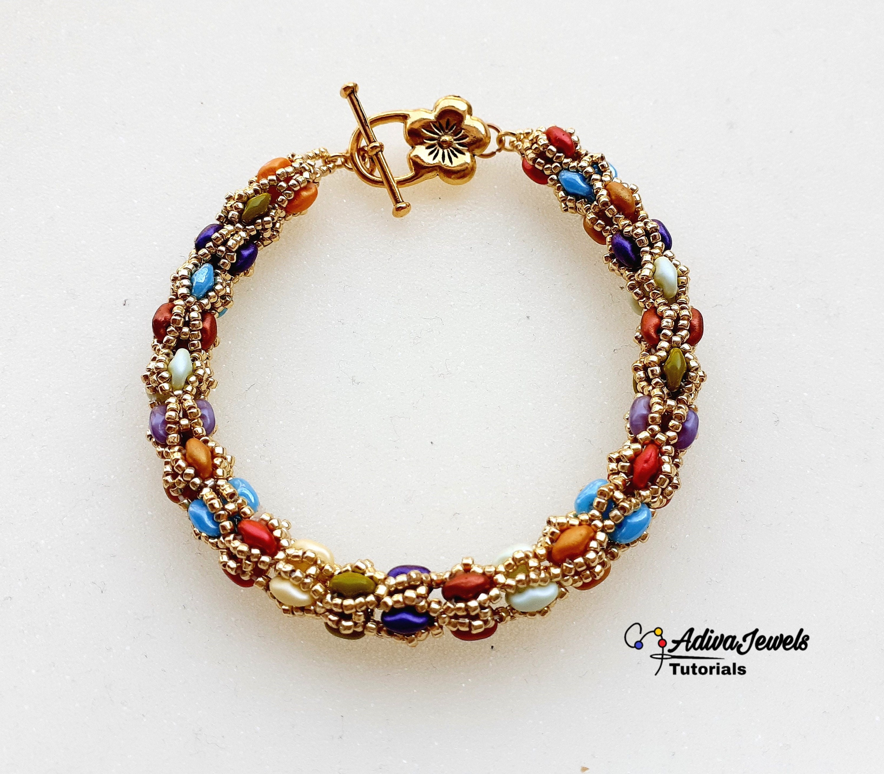 Beading Rope Tutorial, Beaded Jewelry Pattern, "Athina" Bracelet or Necklace PDF (English)