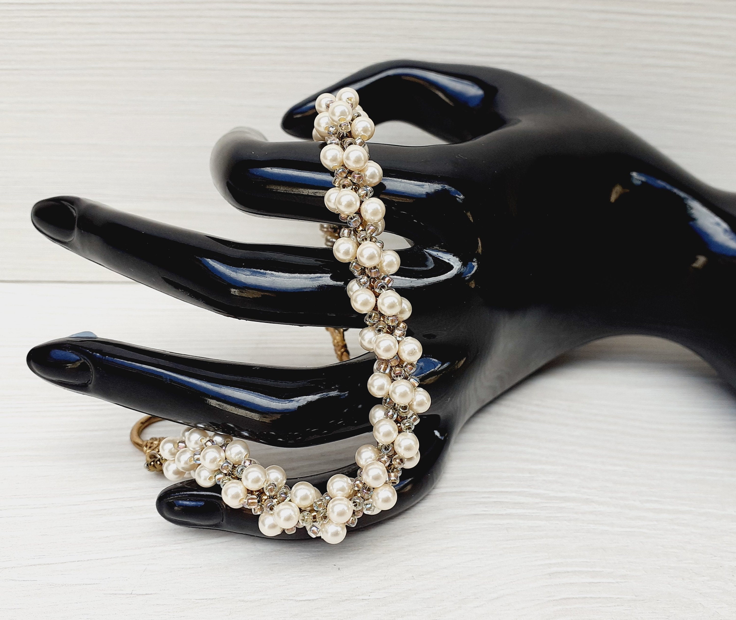 Pearl Bracelet or Necklace Tutorial donna Beading - Etsy