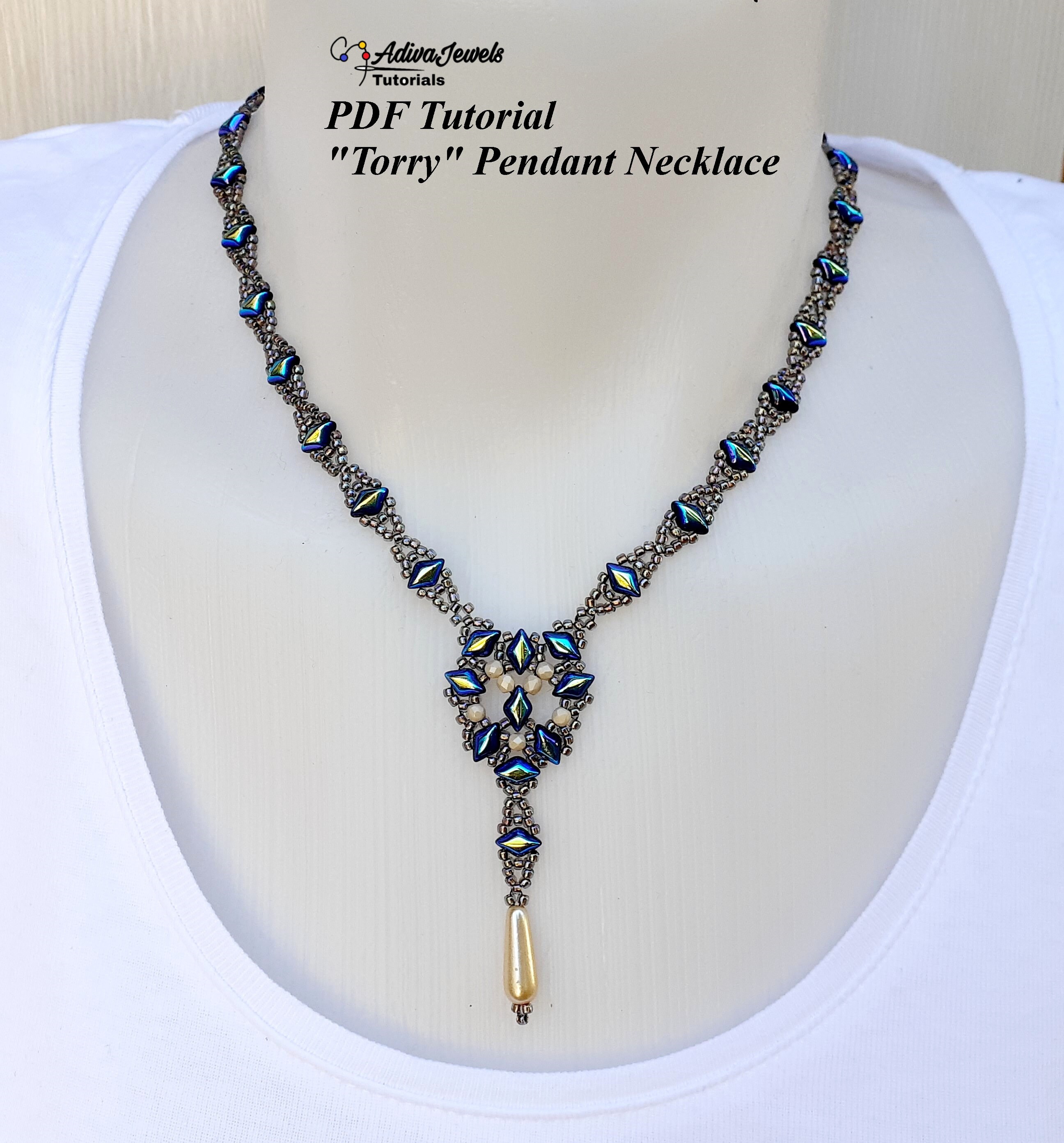 Bead Weaving Beaded Necklace Pattern torry Etsy