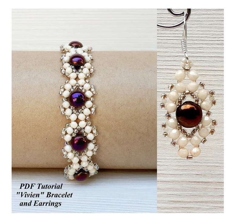 Beading Patterns Bead Weaving vivien Bracelet Etsy