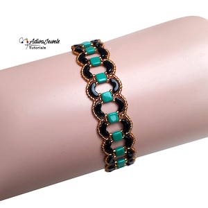 Beaded Bracelet Tutorial, Jewelry Making Step by Step, Beadwork Instructions, &quot;Mina&quot; Beading Pattern (English)