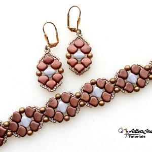 Bead Weaving Pattern: DIY Bracelet & Earrings Tutorial (PDF)