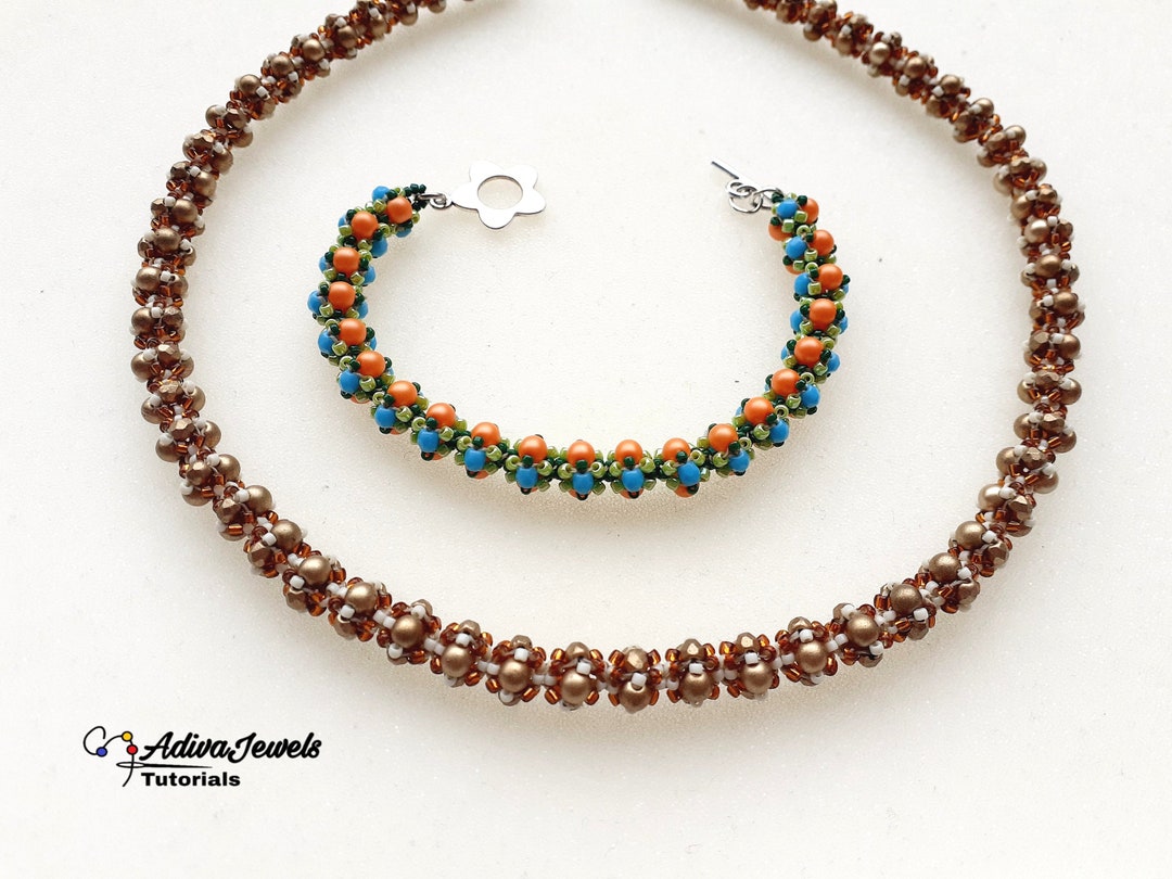 Necklace Pattern Beaded Rope Tutorial zaina Etsy