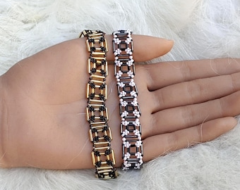 Seed Beads Bracelet Tutorial, Beading Pattern, "Becky" PDF