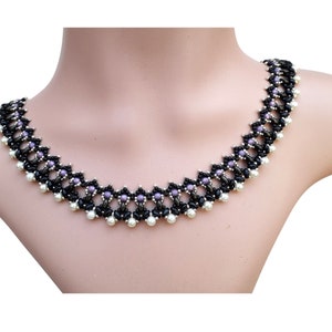 Beading Tutorial, DIY Beaded Necklace Pattern, Beadwork Project, "Keona" PDF Bead Weaving Guide (English)