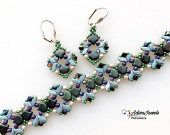DIY Beaded Jewelry, Bracelet and Earrings Design, "Melia" Beading Tutorial