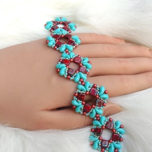 Beaded Tutorial, Bead Bracelet Pattern, "Angie" PDF