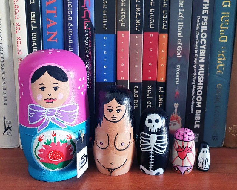 Anatomy Nesting Dolls Handpainted Creepy Cute Gothic Home Etsy