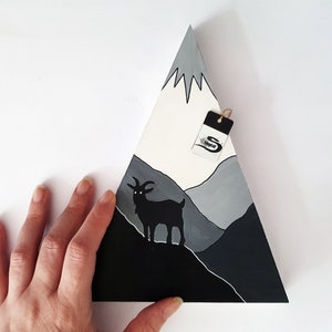 Schwarze Ziege Kunststück - Creepy gothic Wohndekor, Baphomet satanisches böses Regaldekor
