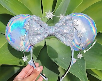 PREORDER 4-6 WEEKS Silver Holographic Star Halo Crown Mouse Ears by Le Petit Mouse