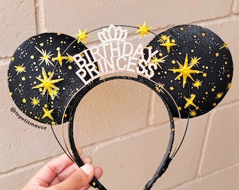 PREORDER 4-6 WEEKS Birthday Girl Halo Crown Mouse Ears by Le Petit Mouse