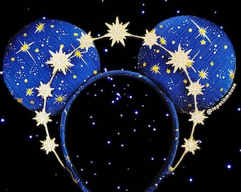 PREORDER 4-6 WEEKS Royal Blue Celebration Star Halo Crown Mouse Ears by Le Petit Mouse