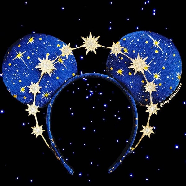 PREORDER 4-6 WEEKS Royal Blue Celebration Star Halo Crown Mouse Ears by Le Petit Mouse