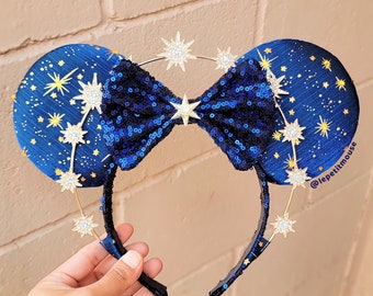 PREORDER 4-6 WEEKS Royal Blue Celebration Star Halo Crown Mouse Ears by Le Petit Mouse