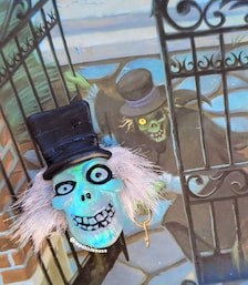 My hatbox ghost costume from the haunted mansion 50th anniversary