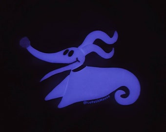 Purple Glowing Ghost Dog Pin by Le Petit Mouse