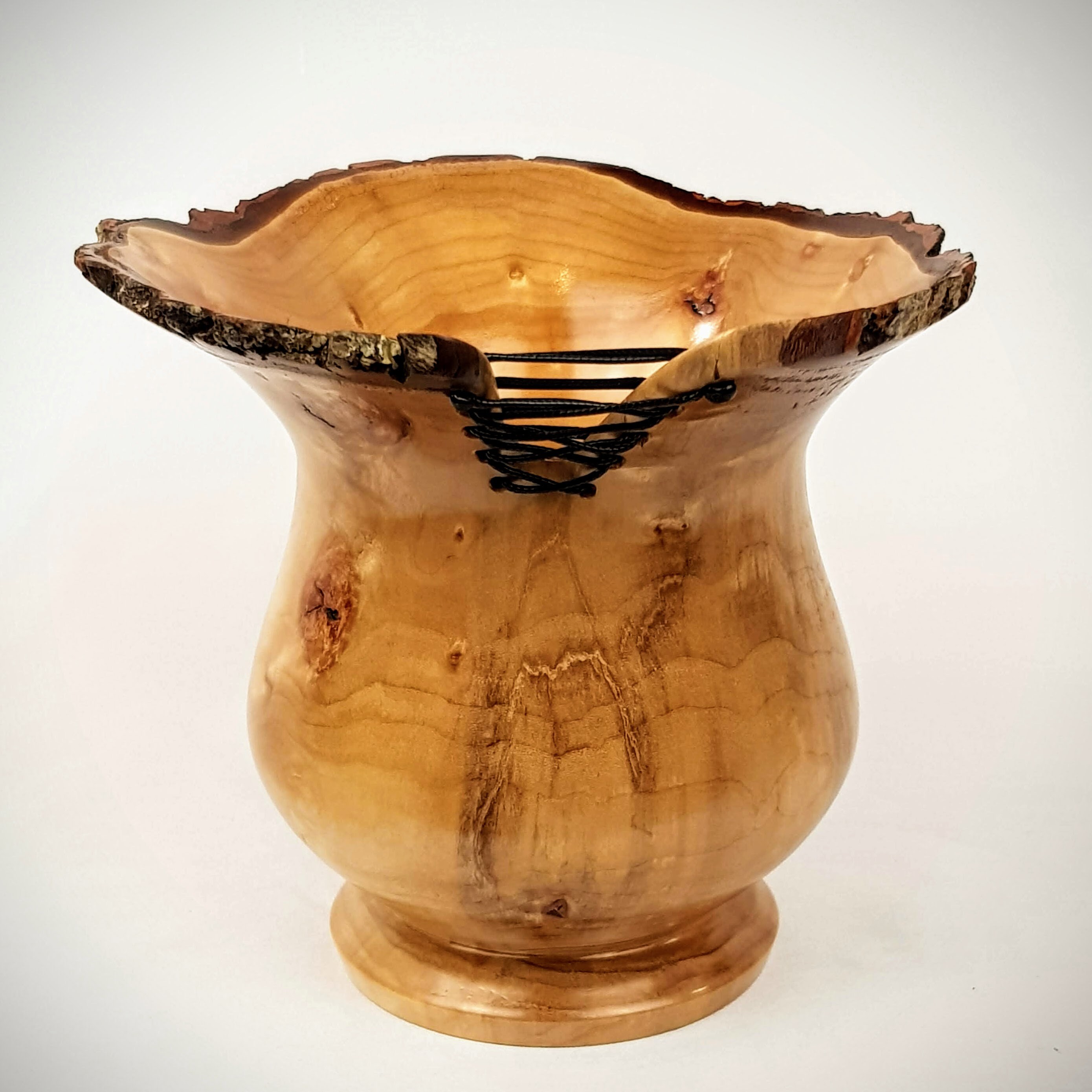 Natural edge Alder Vase Woodturning