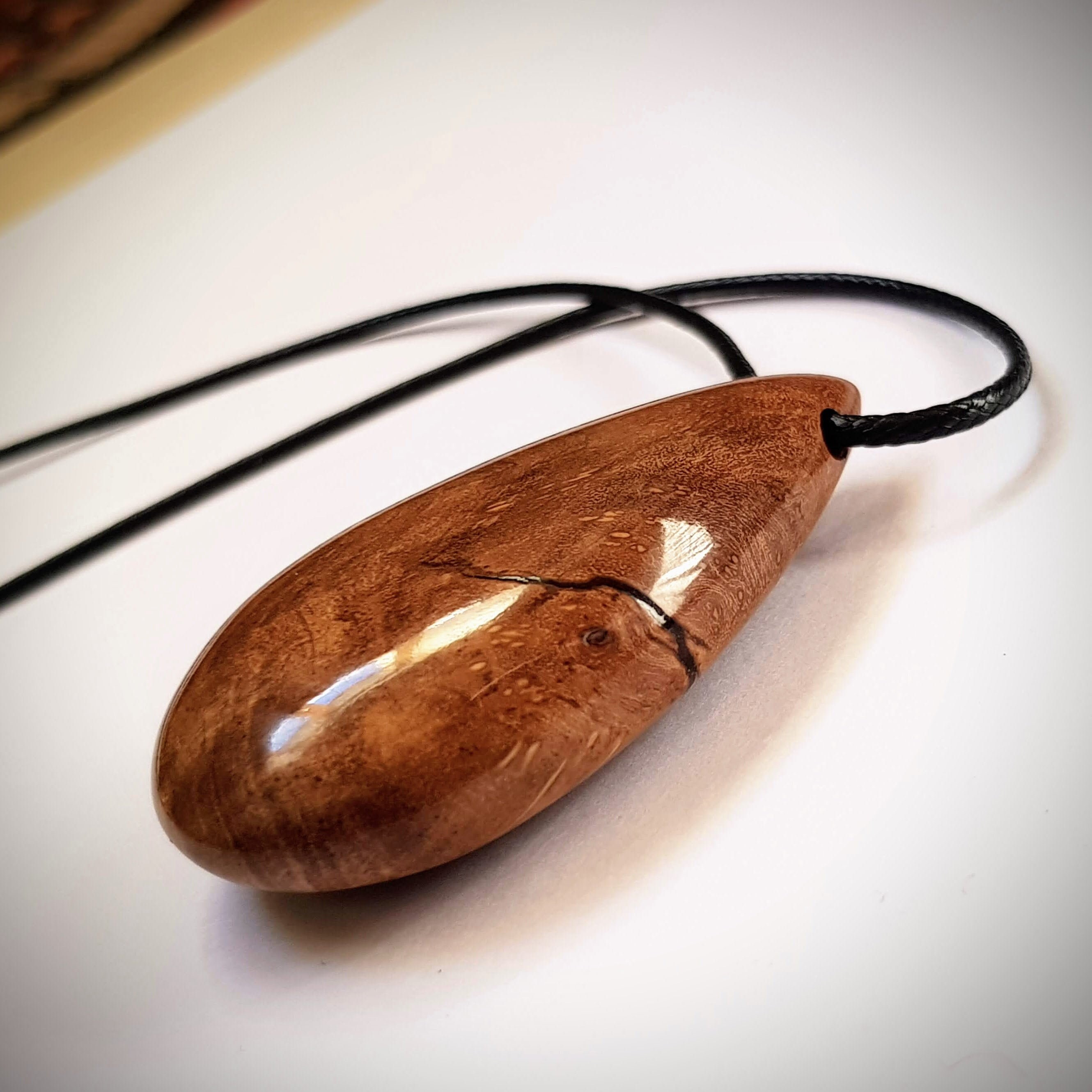 Wooden pendant Olive wood Oil Finish