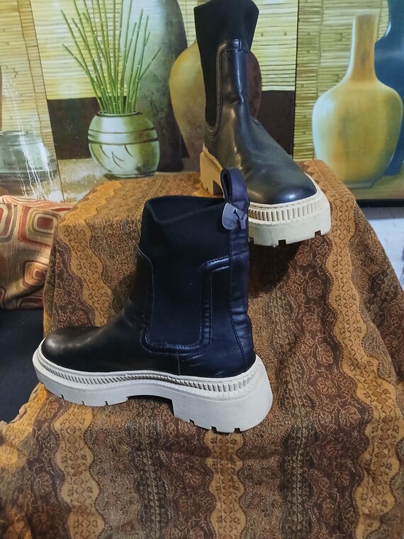 Oversize  Large size  Big Size boots women shoes ankle boots for women ladies boots Rivet buckle heel