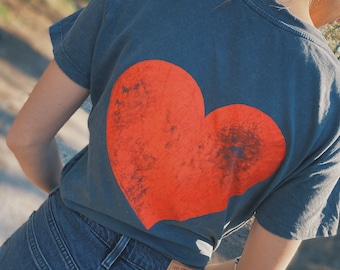 Heart T-shirt Hand Painted With Love