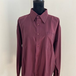Unworn - Mens French Iridescent / Two Tone Long Sleeve Button Down Purple Shirt (XL)