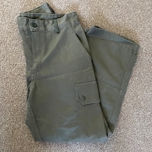 Vintage 1998 Genuine French &#39;J. Veyrier&#39; Khaki Green / Combat Trousers / Army Pants / Army Trousers (W28 L25) (S)