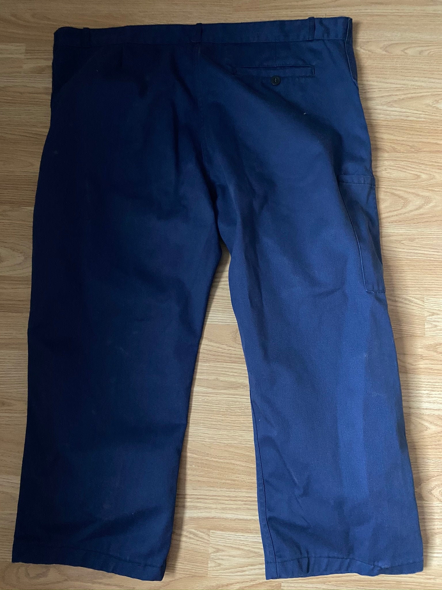 Image of French "Bleu De Travail' Indigo Blue Work Trousers/Chore Pants W44 L24