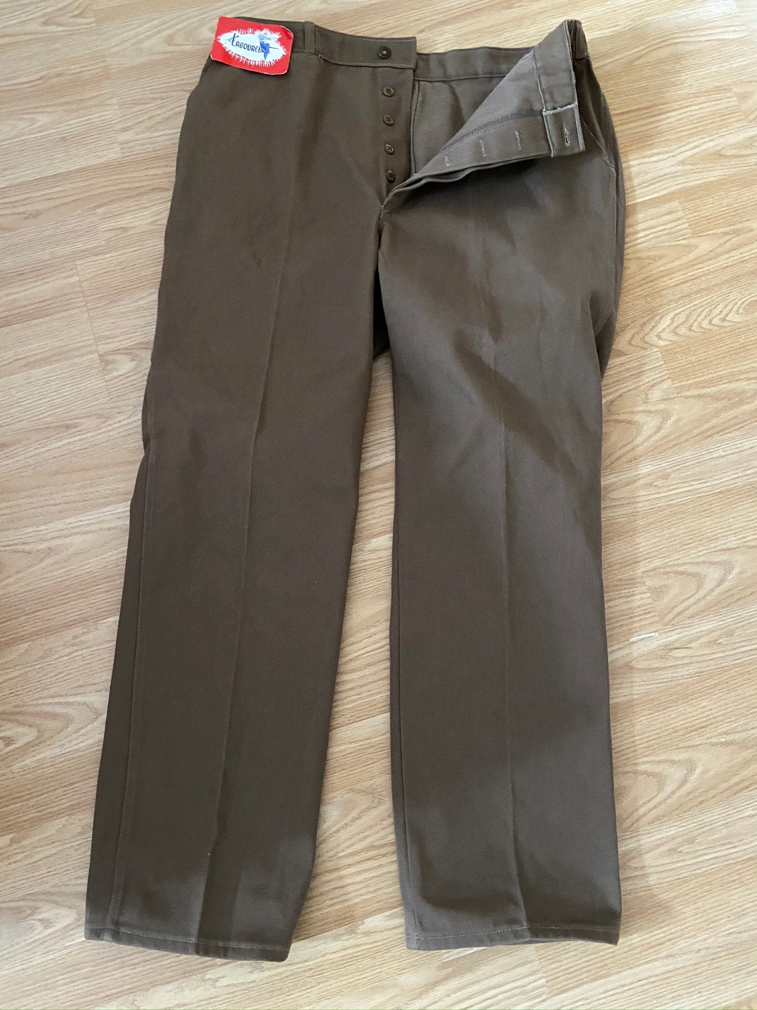 Image of Unworn - Vintage French "Le Laboureur' Brown Chore Pants/Railworker Trousers | W38 L31