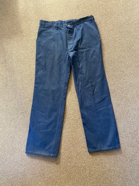 Vintage French Denim Style Work Trousers / Chore … - image 3