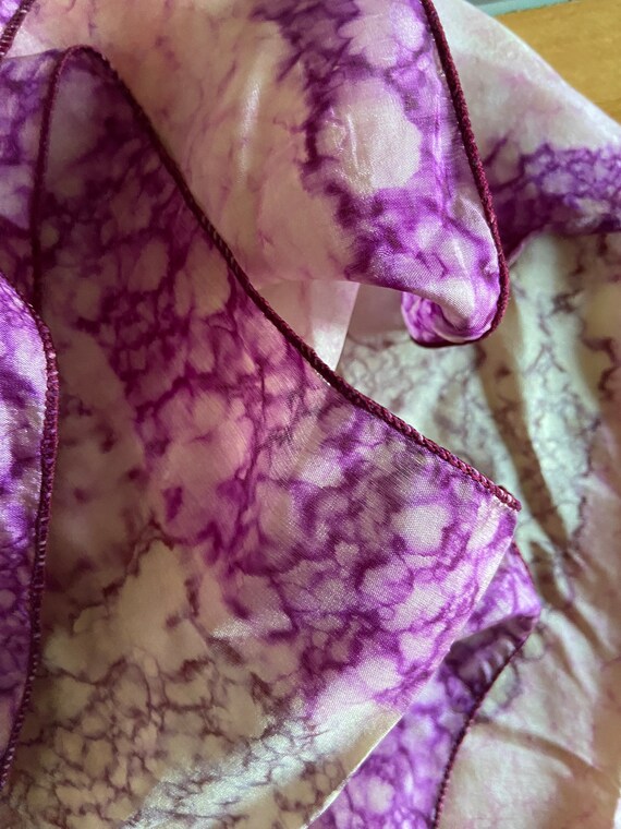 Ladies Ted Lapidus, Paris - Hand Painted Silk Nec… - image 7