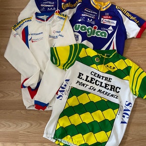 Vintage French Promotional Tour De France / Olympique Cycling Jerseys / Various Styles - Long Sleeve Short Sleeve (XL) ** ONE Jersey **