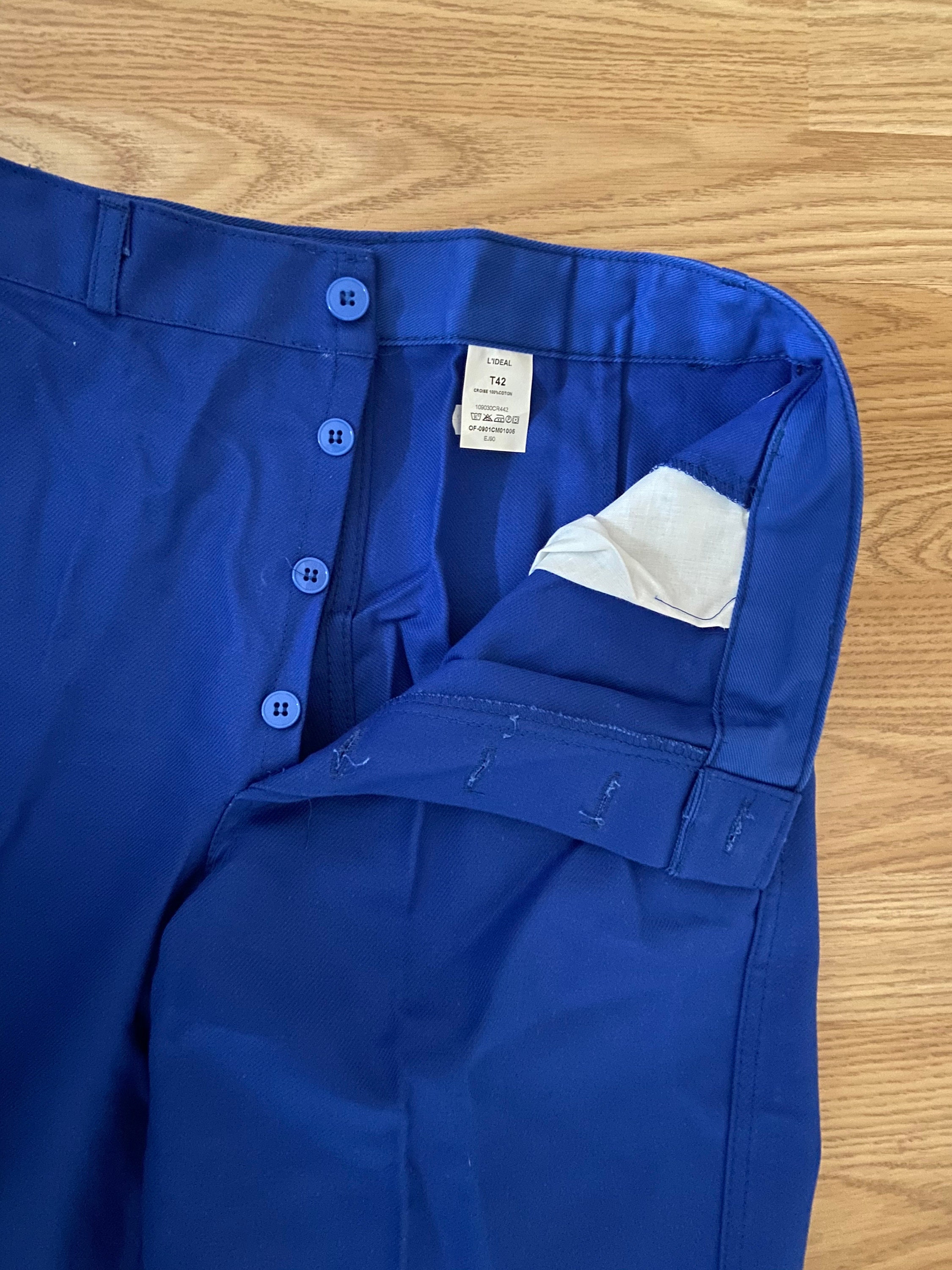 Image of Unworn - French 100% Cotton Bugatti Bleu Chore Pants/De Travail | W32 L35