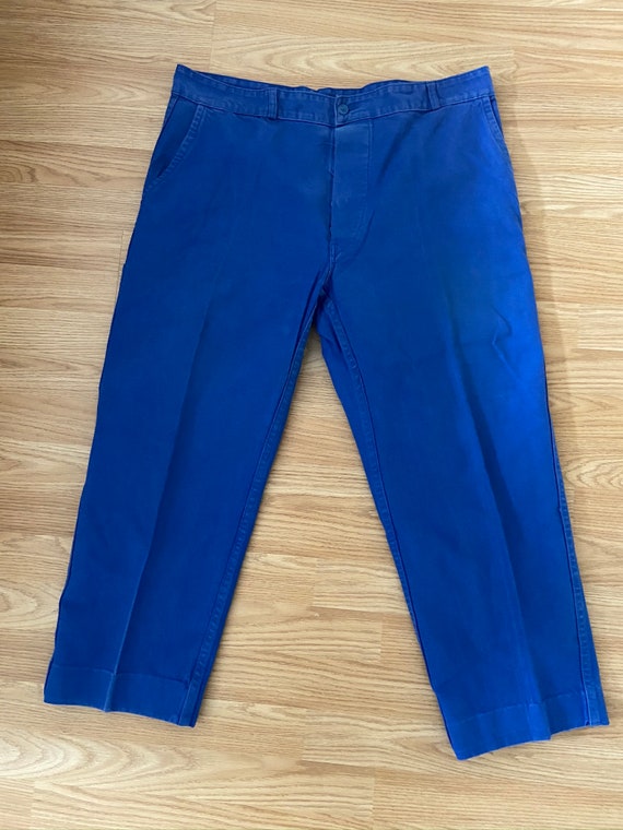 Distressed French Vintage 'Bugatti Bleu' Chore Pan