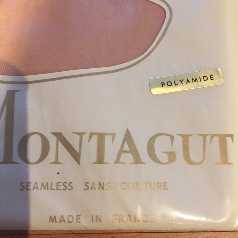 9.5 M Vintage French Montagut Paris Tan Stockings 2 Pack