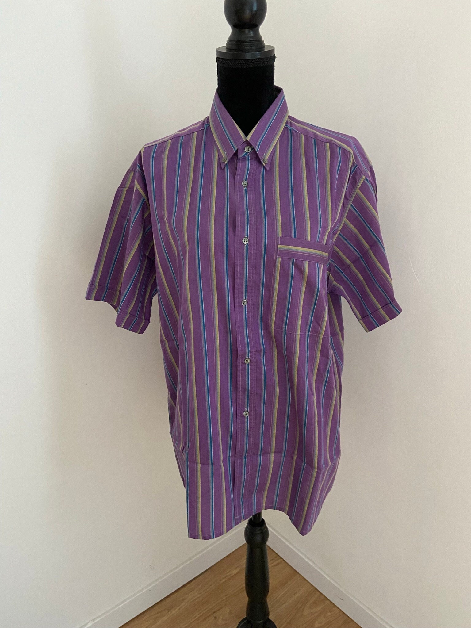 Purple Striped Shirt - Etsy Finland