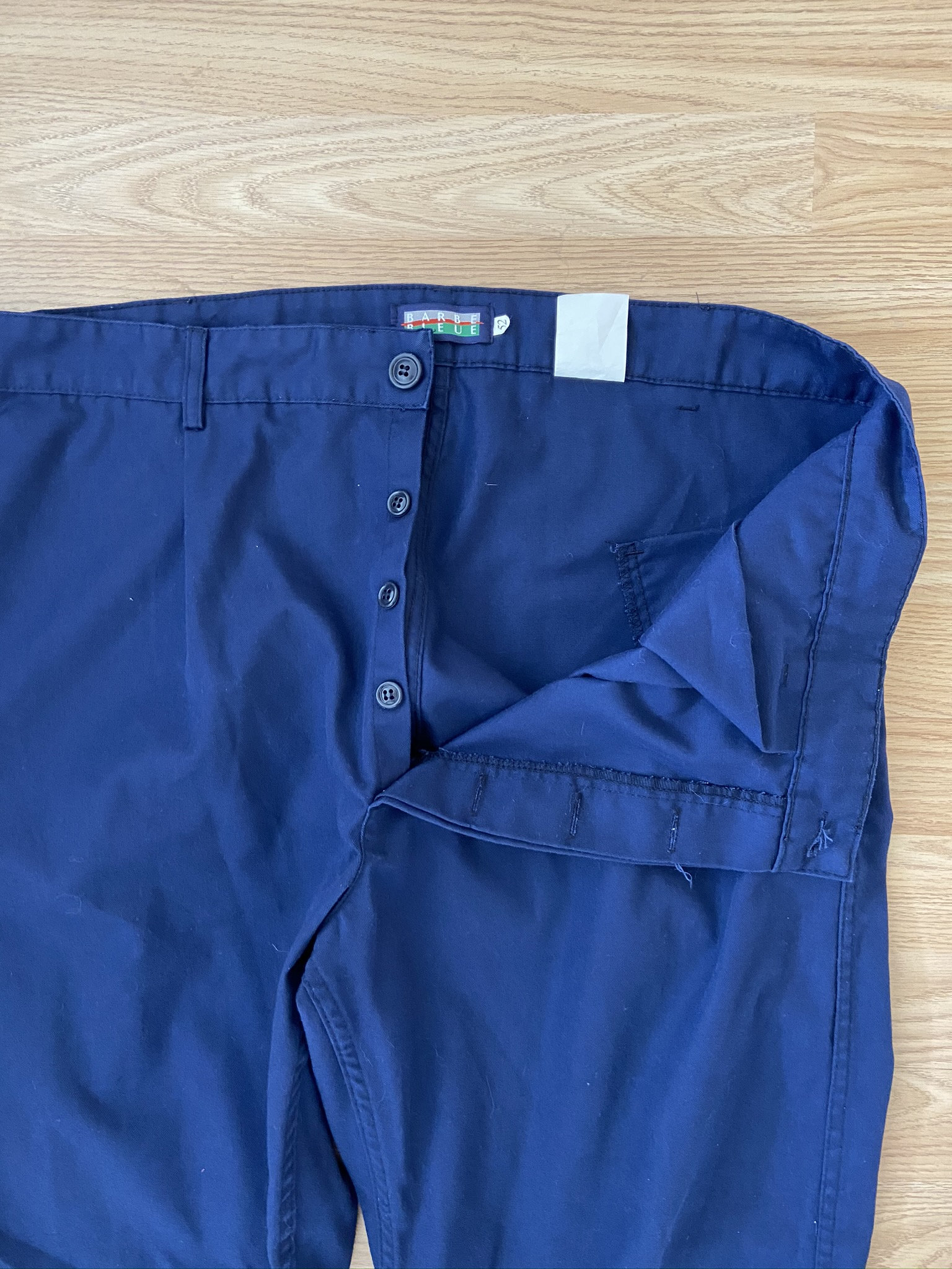 Image of Vintage French Indigo Blue Polycotton Work Trousers/Chore Pants W38 L32