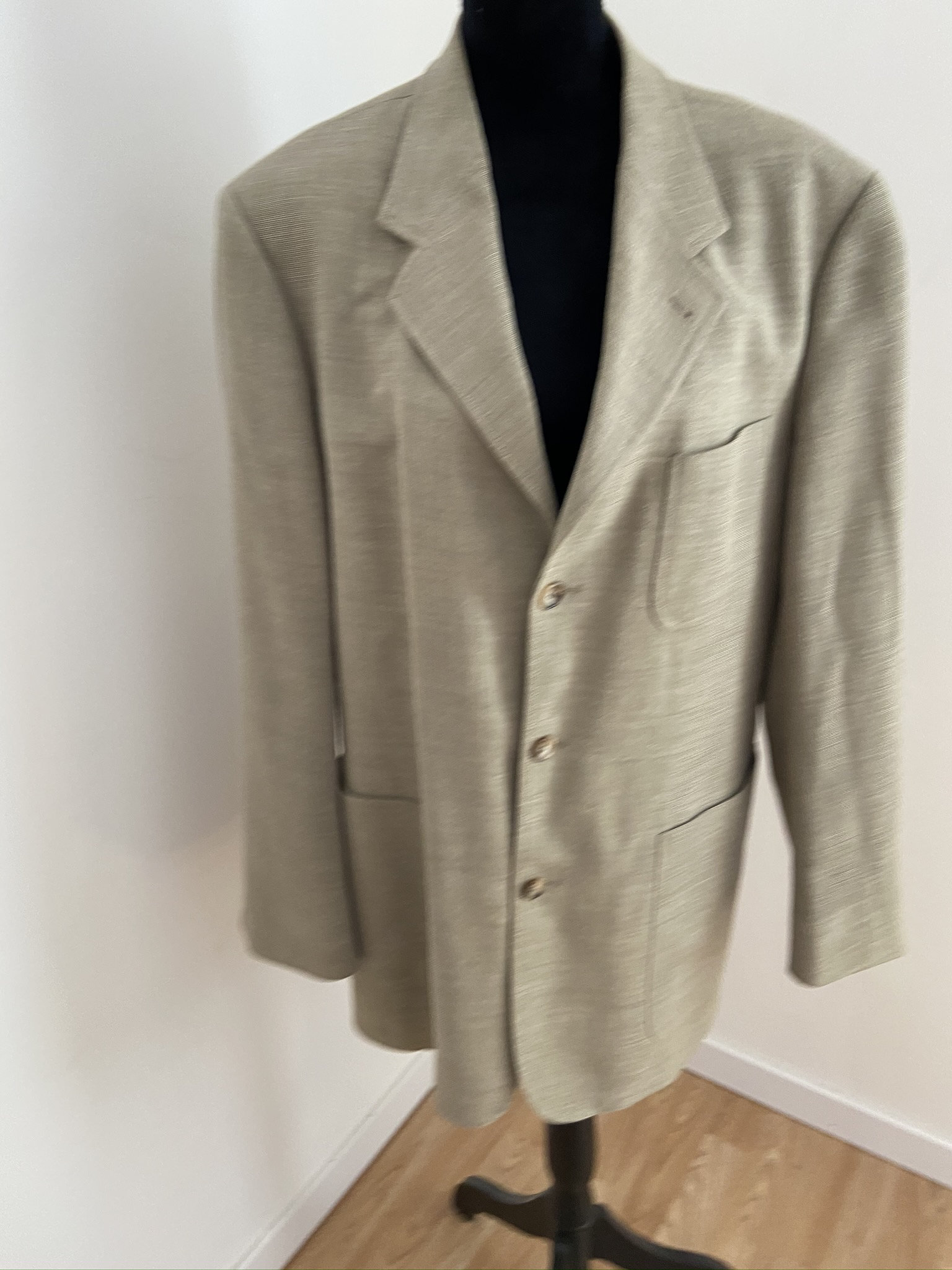Image of Unworn - Mens High Quality French Beige Linen Blazer Jacket/Sports | xl