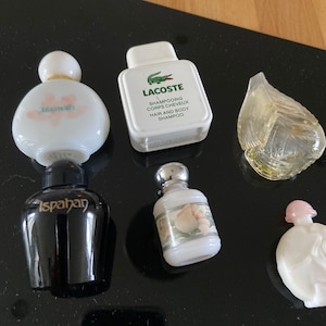 6 Piece Vintage French MINIATURE Perfume Bottles
