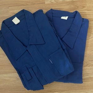 NOS - Vintage French &#39;Bugatti Bleu&#39; Work Wear / Chore Jacket / Bleu de travail (XL)
