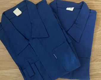NOS - Vintage Franse 'Bugatti Bleu' werkkleding / jack Chore / Bleu de travail (XL)