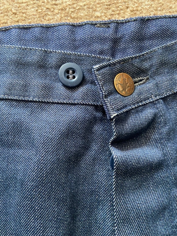 Vintage French Denim Style Work Trousers / Chore … - image 4