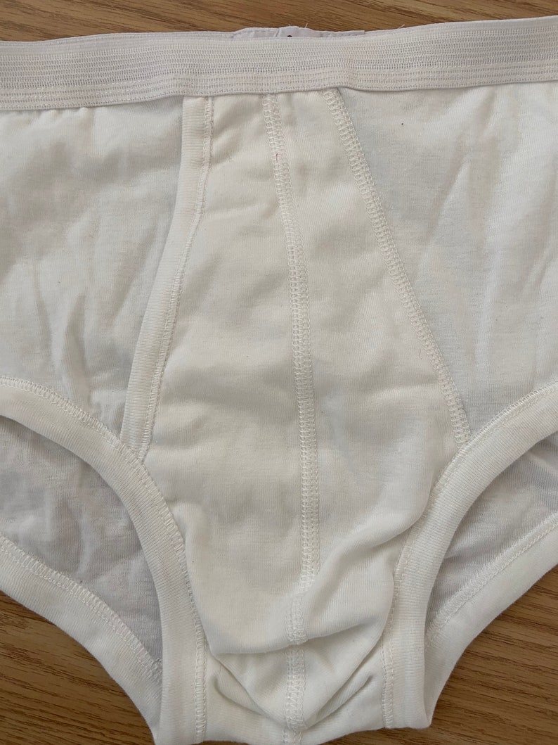 Pack of TWO Men/'s French /'EMINENCE/' Vintage Pure White Cotton Undies Y Fronts ML NOS