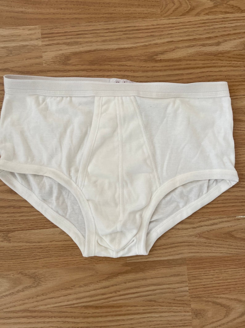 Pack of TWO Men/'s French /'EMINENCE/' Vintage Pure White Cotton Undies Y Fronts ML NOS