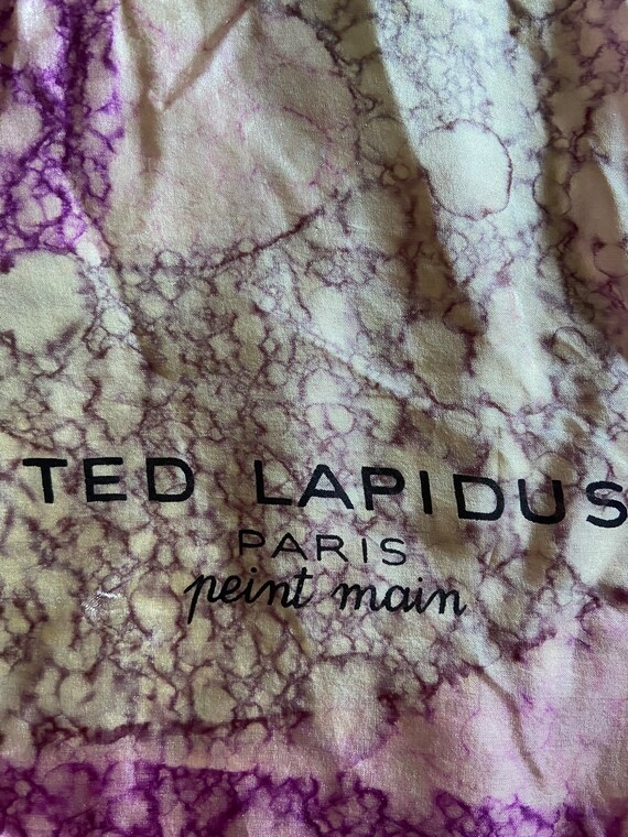 Ladies Ted Lapidus, Paris - Hand Painted Silk Nec… - image 8