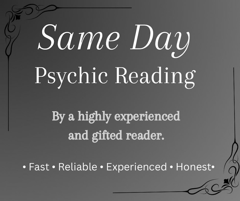 Same Day Psychic Two question Reading highly experienced Psychic Medium image 1