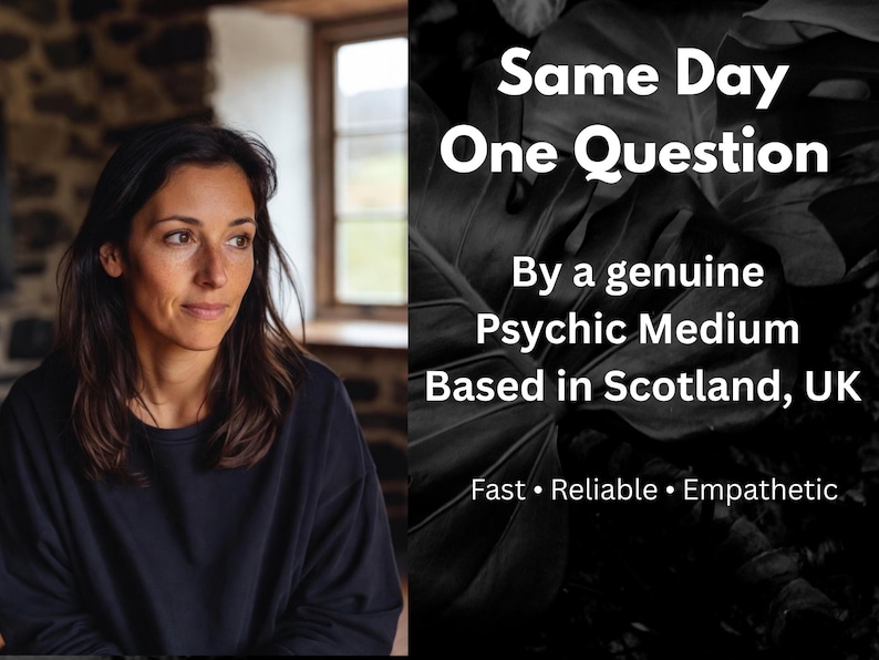 Same Day One Question Psychic Reading | Accurate, Intuitive Insight | Love, Career, Life Guidance image 1