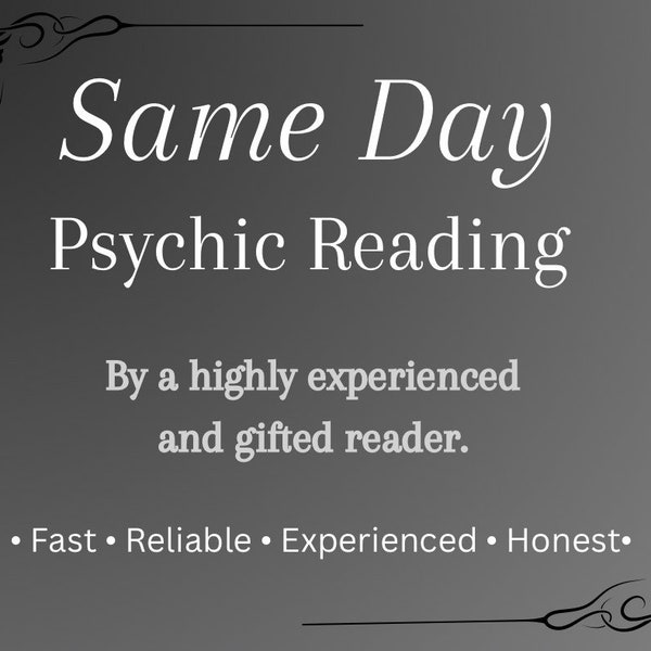 Same Day Psychic 4 Question Reading experienced Psychic Medium, accurate, reliable, fast