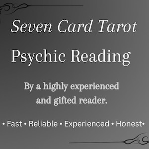 Neu! Sieben Karten Tarot-Lesung - Allgemeine Lesung durch erfahrene Hellseher - Same Day Service