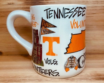 Université du Tennessee sous licence, volontaires, tasse à café Vols Collegiate avec ma main coulée, bougie de soja, parfum au choix