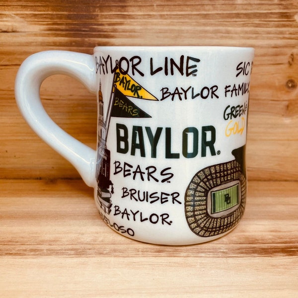 Licensed Baylor University, Bears Coffee Mug with my Hand Poured, Soy Candle, Choose Your Scent